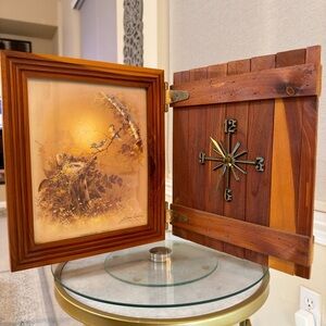 Vintage 1996 Andres Orpinas “Birds on Branch” Art Print + Clock